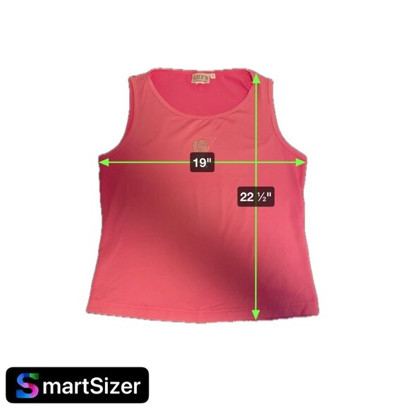 Vintage 90s Lilys Pink Sleeveless Tennis Sparkle Round Neck Tank Top Sz M - Picture 7 of 9